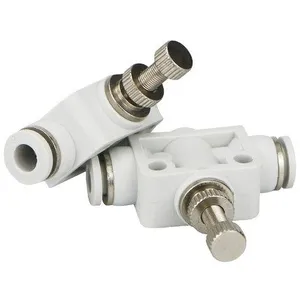 LSA 4mm 6mm 8mm 10mm 12mm One Touch Tube Push in Speed Controller Pneumatic Air Hose Fittings thumbnail-2
