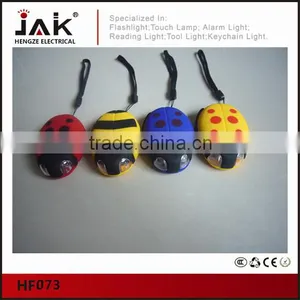 JAK HF073 Lady Beetle 2 LED Hand Crank Flashlight thumbnail-1