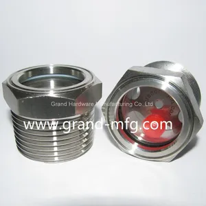 G Thread 3/8 INCH BSP Oil Sight Glass Brass Viewport Glass Window thumbnail-3