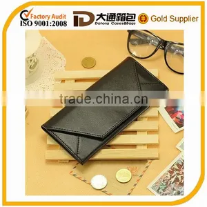 Handmade Classical Retro Style Women Leather Wallet Purse Long Clutch Bag Handbag Coins/cards Holder Black thumbnail-1