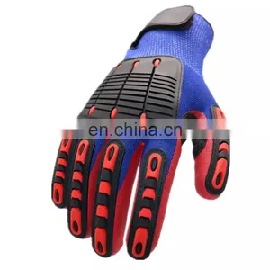 China Supplier Factory High Impact Safety Gloves CE EN388 4544EP Nitrile TPR Mechanic Gloves thumbnail-2
