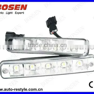 10w Led Daytime Running Light DRL Automatic Switch On/off BOS-008A1 900LM 1W*5LED*2 thumbnail-1