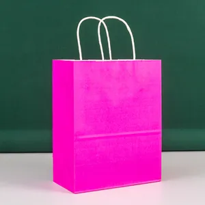 Wholesale Custom Logo Kraft Paper Bag, Recyclable Shopping Clothes, Grocery Packing Bag With Logo thumbnail-3