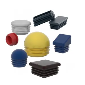 16mm 19mm 25mm 38.1mm Round Square Tube End Leg Tip Plastic Pipe Plug thumbnail-1
