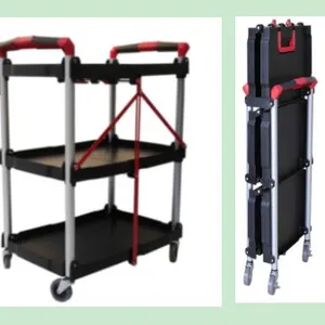PP Mateial Plastic Heavy Duty Tub Cart Tool Hand Trolley thumbnail-4