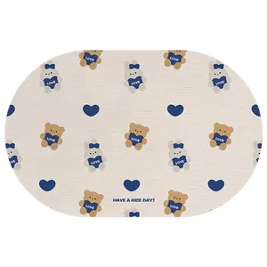 Sheenyoo Custom Quick Dry Water Absorbent Printed Diatomite Stone Bath Mat thumbnail-3