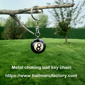 Metal Key Chains With Number 8 Cloisonne Black Chinese Baoding Chiming Ball as Special Promotion Gifts thumbnail-1
