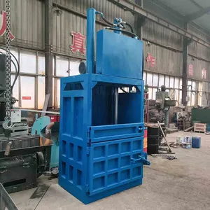 New Light Vertical Hydraulic Baler for Apparels for Waste Clothes Various Film Belt Bags Bottles Pouch Case Cans Wood Pump thumbnail-2