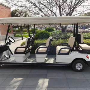 Four-wheel Electric Vehicle for Property Viewing, Electric Vehicle for Carrying Hotel Guests' Luggage Upon Check-in, 6+2-seater Golf Sightseeing Vehicle thumbnail-4