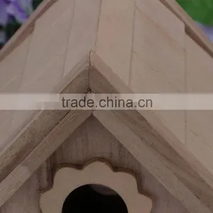 China Supplier Crafts Hang Christmas Wooden Bird House Wholesale Modern Design Wooden Bird House High Quality Wooden Bird House thumbnail-5