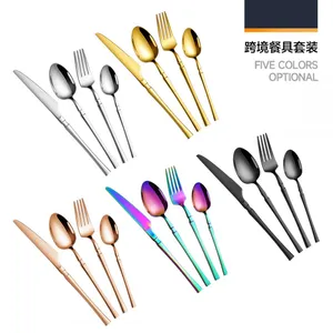Stainless Steel Silverware Set, 24Pieces Cutlery for Restaurant & Home, Small Waist Design Knife, Fork, Spoon - Grade Durable Tableware thumbnail-3