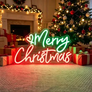 Customized Outdoor Merry Christmas Neon Sign Led Light Home Decor Neon Sign Christmas Lighted Signs thumbnail-4