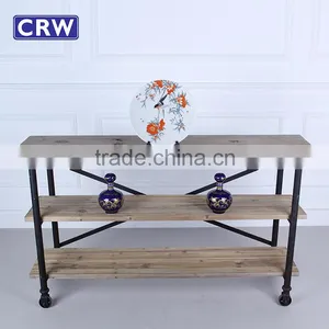 AF-901 Metal Frame Reclaimed Wood Furniture Pine Console Table Quality Choice thumbnail-6