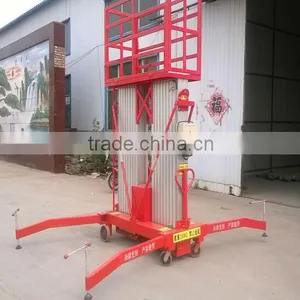 12m Mobile Hydraulic Two Mast Telescopic Aluminium Electric Lift/ Electric Ladder thumbnail-3