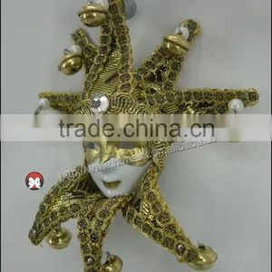 Ceramic Wall Mask DECORATIVE CERAMIC MASK FEMALE JESTER, WALL HANGING. MADE IN CHINA thumbnail-3