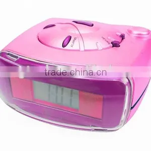Very Cheap Factory Price Cute Pink LCD Display Alarm Clock thumbnail-2