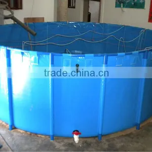 Tarpaulin Waterproof Flexible Fish Ponds , Folding Fish Tanks thumbnail-6