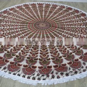 Summer Large Printed Round Beach Towels thumbnail-2