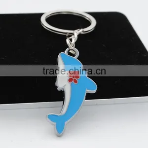 2016 Wholesale Popular Lovely Animal Colorful Metal Dolphin Keychain thumbnail-2