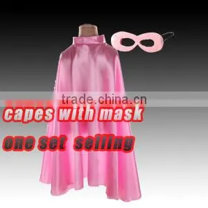 2016 Fashion Light Pink Kis Cloak With Mask,party Girls Colorful Capes One Layer,costume Capes Masks thumbnail-1