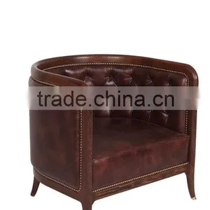 Modern Style Teak Solid Wood Sofa Designs With Leather Set thumbnail-4