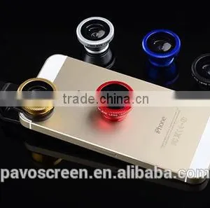 Mobile Accessories 2016 New Magnetic Clip Lens 3 in 1 180 Degree Fisheye+ 15x Macro and 0.67x Wideangle thumbnail-1
