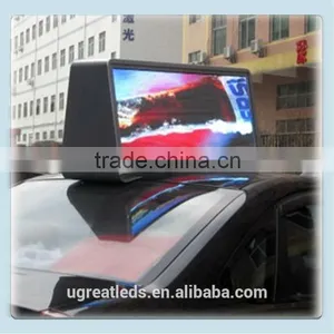 Outdoor Double Side P5 Full Color 3G WIFI Taxi Roof LED Sign/ Car Top Display/Taxi Light Box Quality Choice thumbnail-4