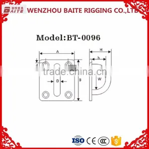 Stainless Steel Aisi316 Square Eye Plate in China Carabiner Rigging Manufacturer thumbnail-2