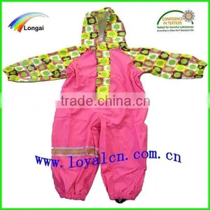 Children Pink Waterproof Rain Jumpsuits thumbnail-1