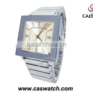 Big Square Men Watch With Alloy Chain thumbnail-1
