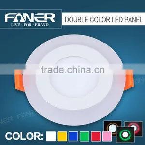 Round Double Colors LED Light Panels Double Side 3+2w/6+3w/12+4w/18+6w thumbnail-1