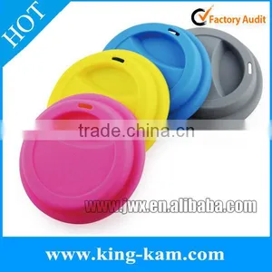 Silicone Coffee Cup Lid , Eco-friendly Reusable Silicone Cup Lid Manufactory Quality Choice thumbnail-1