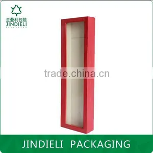 Red Paper Beauty Design Necklace Jewelry Box With Pvc Window thumbnail-3