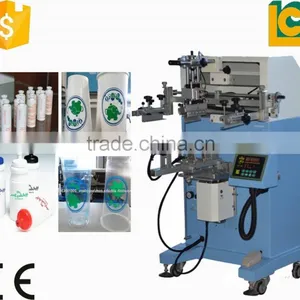 Plane/Cylinder /oval Screen Printing Machine Glass Cup Printing Machine With Rotary Table LC-PA-300E Quality Choice thumbnail-3
