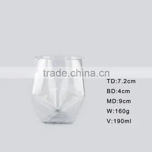 Diamond Shaped 2015 New Design Rock Shot Whisky Tumbler Glass thumbnail-2