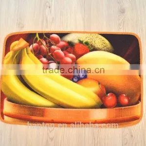 50*80cm Loop Pile Printing Carpet With Anti-slip Backing Latex/tpr Fluit Design Nylon Printing Mat thumbnail-3