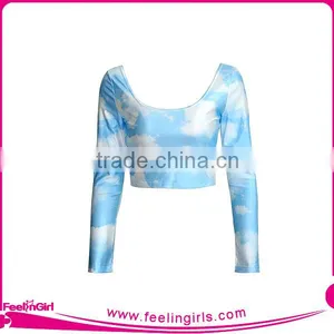 2016 Fashion OEM Custom Crop Top For Ladies thumbnail-1