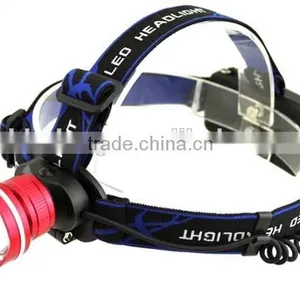 High Power Rechargeable Zoom Function LED Headlight Aluminum Headlamp thumbnail-3