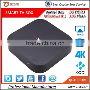 W8 Wintel Mini Pc Smart tv Intel Box for Windows 8.1 With Quad Core 1.33ghz Gpu, 2G+32G Intel Hd Graphic GPU and Bluetooth thumbnail-1
