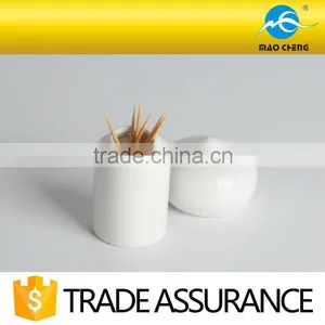White Fine Porcelain Toothpick Holder thumbnail-1