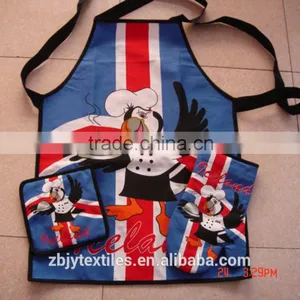 High Quality Promotional Apron Set /kitchen Apron /Customized Cooking Apron With Oven Glove-17 thumbnail-6