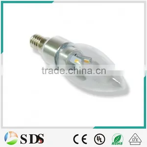 LED Candle Bulb 3W Warm White Dimmable LED Candle Light E14 SMD5630 LED Candle Bulb thumbnail-1