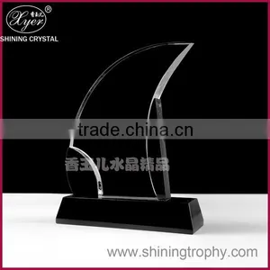 Blank Glass Crystal Awards Plaque thumbnail-1