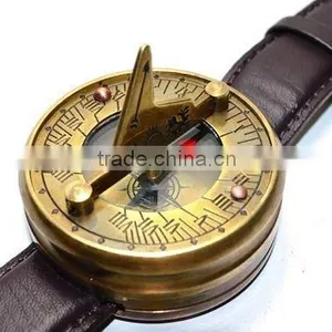 Roman Wrist Sundial Compass With Leather Belt thumbnail-3
