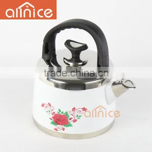 Customised Any Color Like White/purple New Design Color Painting 4L/5L Kettle With Flower Applique thumbnail-4