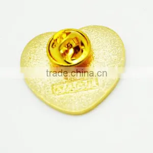 Customized Heart Shaped Gold Plated Lapel Pins thumbnail-3