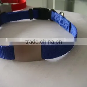 Polyurethane Coated Nylon Dog Collar, Dog Collar With Name Plate thumbnail-1