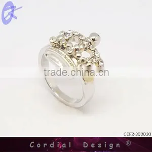 Hot Sale Wholesale Imperial Crown Rhinestone Ring thumbnail-1