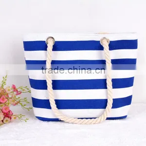 Hot Summer 2015 Strip Beach Bag Canvas Material thumbnail-2