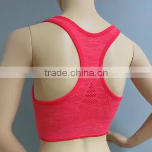 Women Sexy Running Seamless Racerback Back Cross Sports Bra thumbnail-3